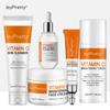 JoyPretty Vitamin C Face Skin Care Set Whitening Face Cream Toner Serum Brighten Moisturizing Facial Cleanser Eye Serum