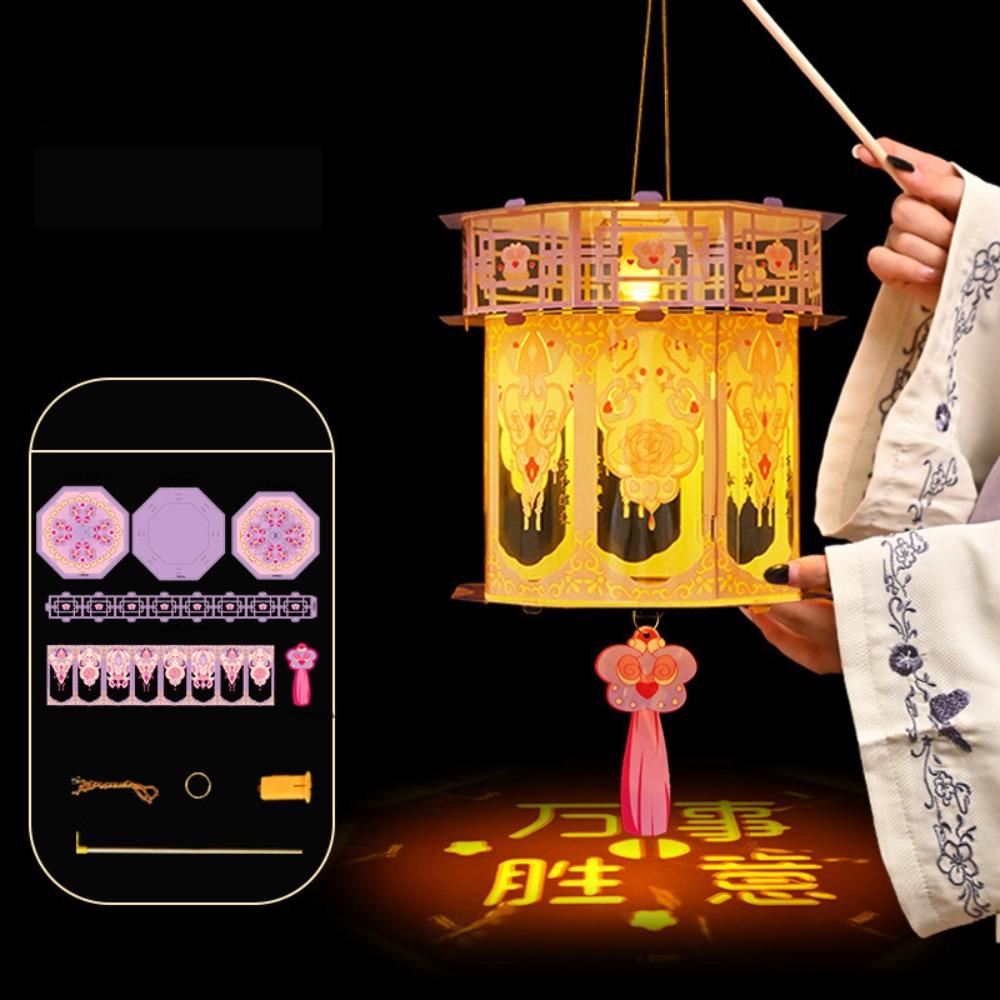 Good Luck Chinese Style Lantern Blessings Glowing Handheld Lantern  Spring Festival