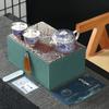 One Pot And Two Cups Of Entangled Lotus, Ceramic Silver Tea Set, Gift Portable Kung Fu Tea Set, Gift Box, Souvenir