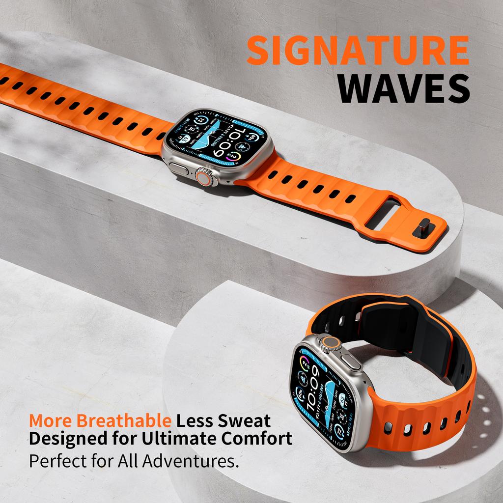 Браслет для смарт-часов Ultra 2 49 мм 10 46 мм 9 8 7 45 мм силиконовый спортивный мягкий ремешок браслет аксессуары для часов серии SE 6 5 4 3 2 1 44 мм 42 мм