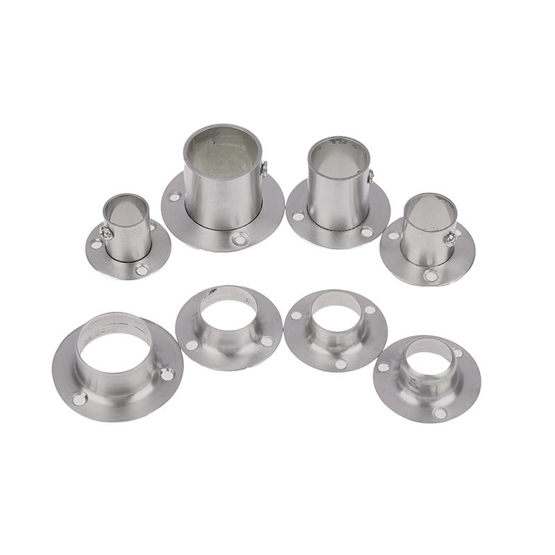 Stainless Steel Flange Seat For Wardrobe Curtain Cloth Rod Seat Round Tube Seats Bracket Household Furniture Hardware Towel Tube Holder