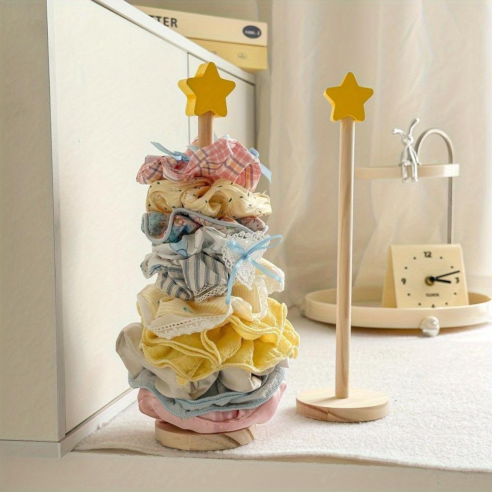 Деревянный настольный держатель для резинок для волос, многоцелевой органайзер для ювелирных изделий, браслетов, держатель для дисплея для часов, браслетов, скранчи, резинки для волос