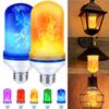 Flame Effect Bulbs - Newly Upgraded 4 Modes Gold/Blue/Purple/Green/Red Analog Flame Lights - Christmas, Party, IP44 Waterproof