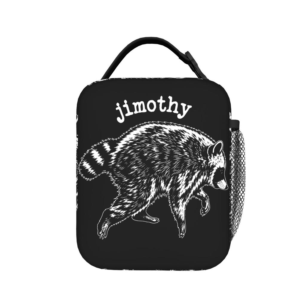 Jimothy Raccoon Insulated Lunch Bags Thermal Bag Meal Container Funny Animal Portable Tote Lunch Box Food Handbags Office