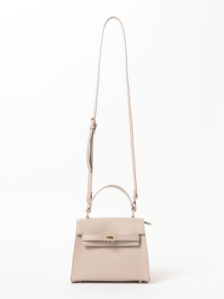 BEAMS LIFE STORE by BEAMS Leather Flap Bag, Women's, Beige, One Size