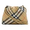 Сумка через плечо Classic Check из нейлона с завязками-шнурками Женская сумка на плечо Бежевая 80962101