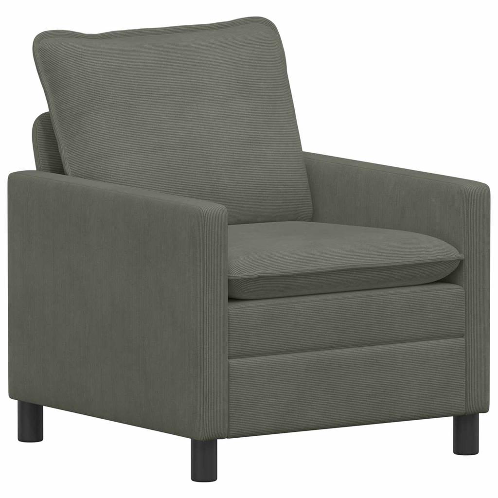 Sofa Set 2 pcs Light Grey Fabric