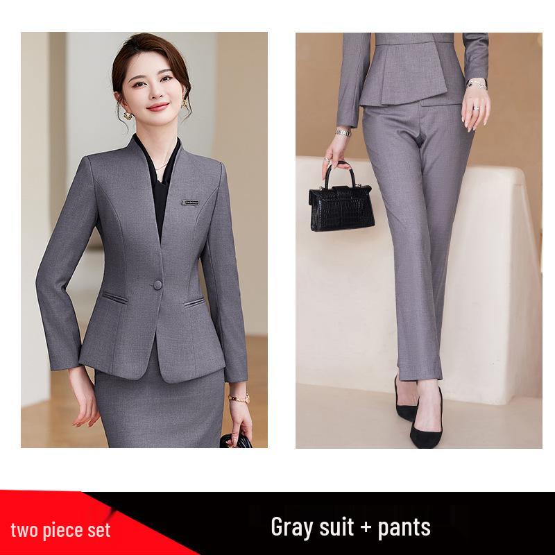 Women's Autumn 2025 Goddess Style Long Sleeve Suit Jacket for Professional Workplace and Interviews