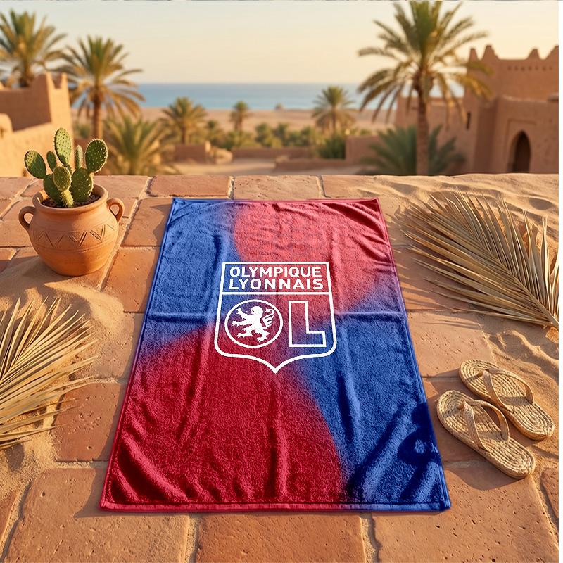 Lyon FC Print Microfiber Beach Towel Quick Dry Absorbent Large Towel For Beach Swimming Travel