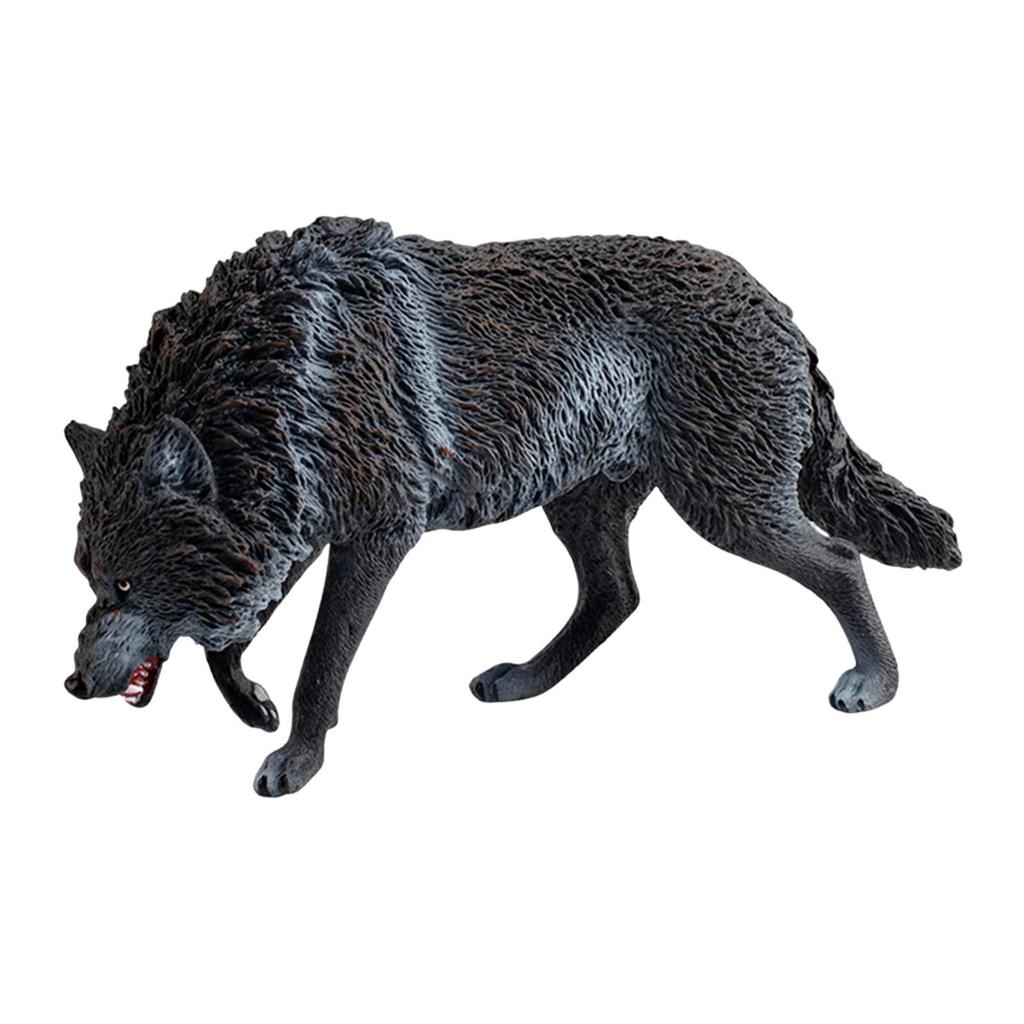 Мини-фигурка волка Топперы для торта Ручная роспись Модель Образовательная игрушка Реалистичная фигурка животного для детей Малышей Подарок на день рождения