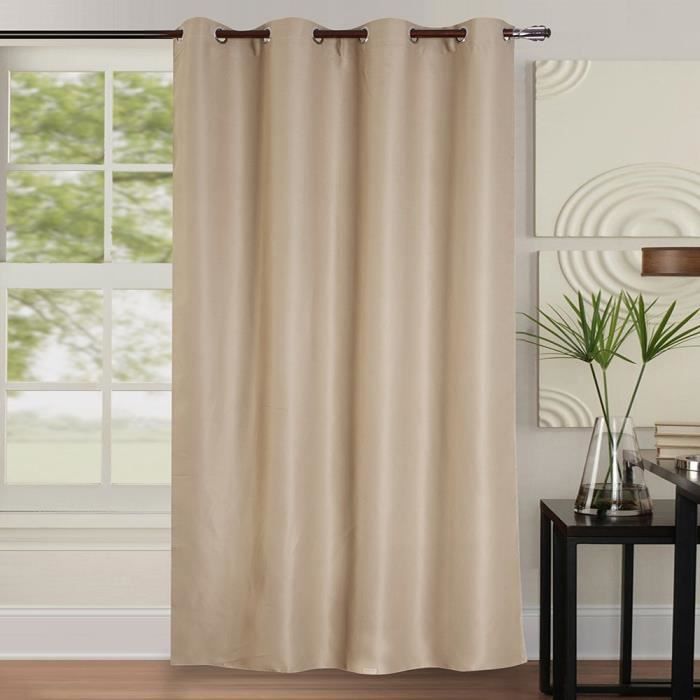 Paire de rideaux occultants double face - Taupe - 140x260cm