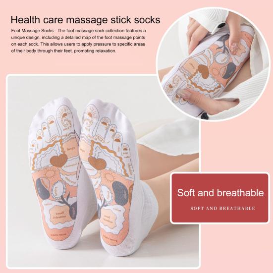 Рефлексологические носки с ручкой для акупрессуры, облегчение боли в ногах, рефлексологические носки для ног, точечный массажный инструмент для мужчин и женщин