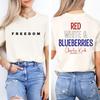 Red White and Blueberries Charlie Kirk Shirt, 1993-2025 Memorial Freedom Shirt, Charlie Kirk Shirt, Justice for Charlie Kirk Shirt