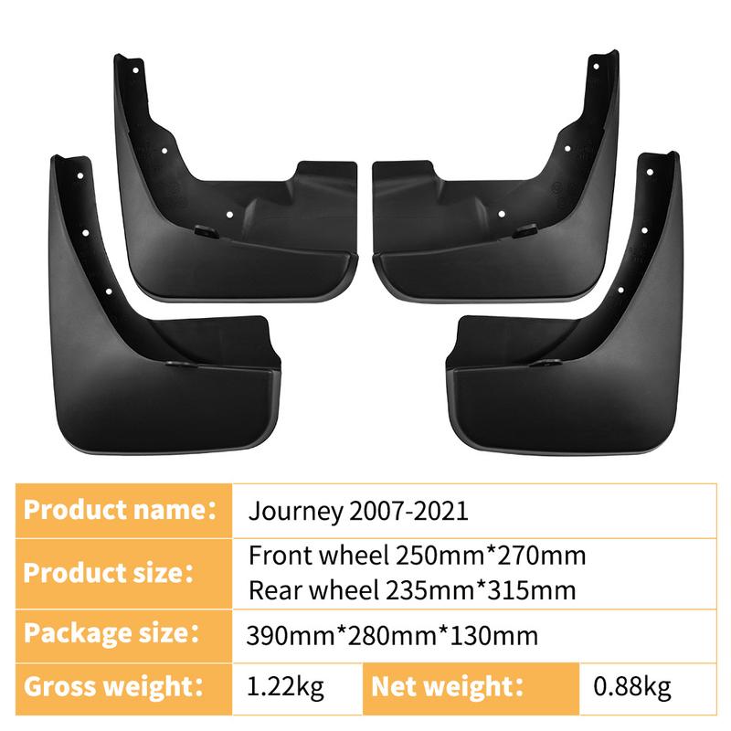 MudGuards for Dodge Journey 2007-2021 Mud Flaps Splash Front Rear Wheels Fender Guard Accessories