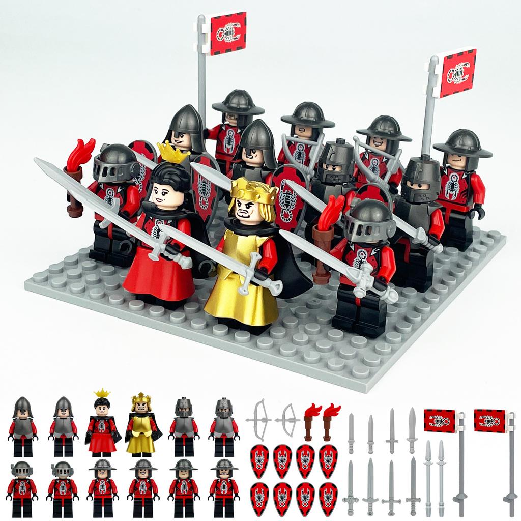 Средневековый Рыцарь-солдат Королевства Скорпиона Минифигурка Конструктор Игрушки