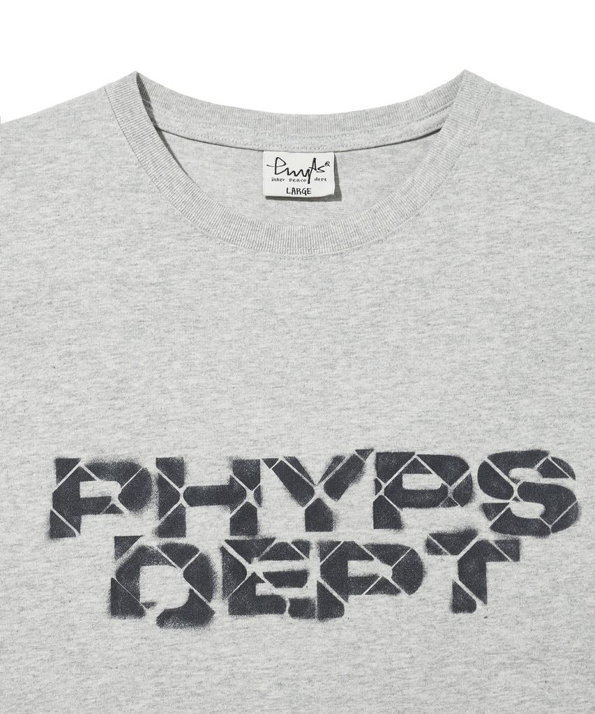 ФИЗИЧЕСКИЙ ФАКУЛЬТЕТ Футболка с коротким рукавом с принтом Typography Spray_Серая