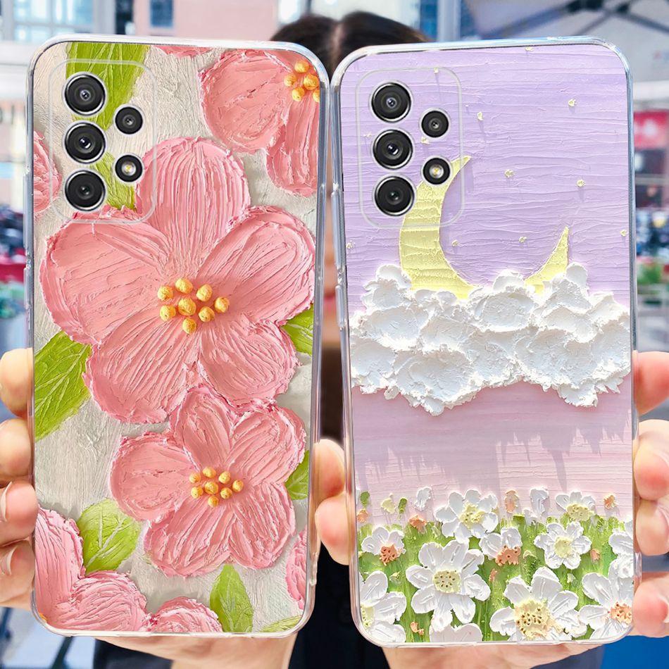 Чехол для Samsung Galaxy A52 Чехол Samsung A52s 5G Элегантная Печать Мягкий Силикон ТПУ Задняя Крышка Телефона Для Samsung A52 4G 5G A 52 52s