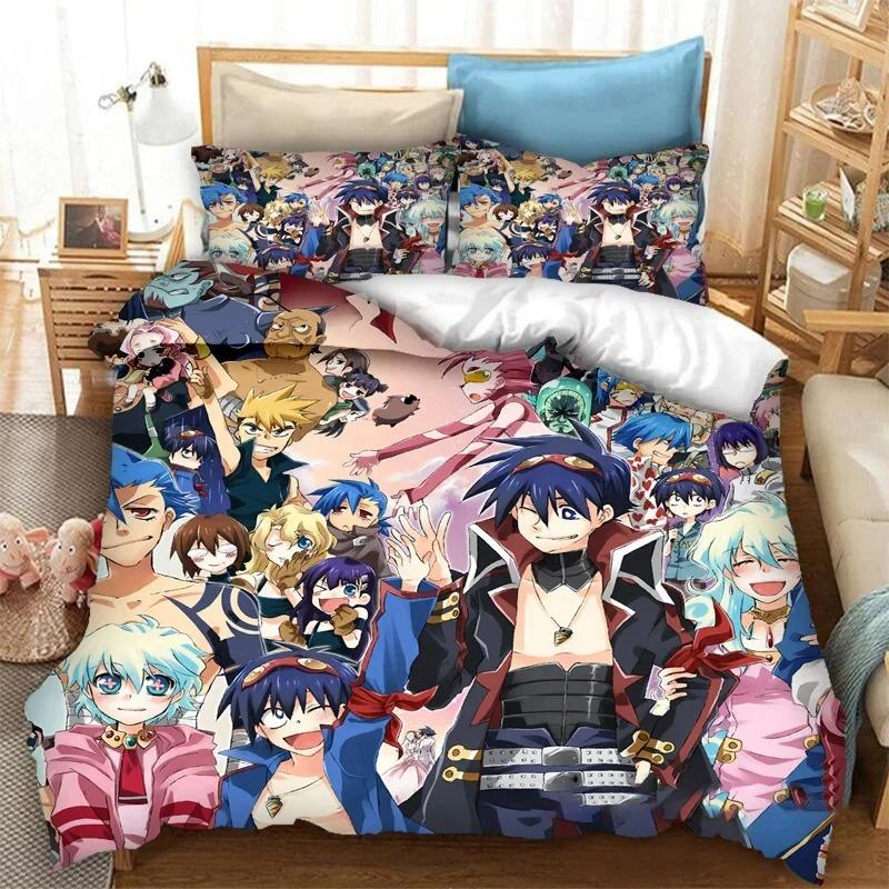 Comfortable Anime Print Duvet Cover Set With Duvet Cover And Pillowcases Twin Full Queen King Sizes For Adults And Kids