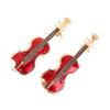 1Pc Elegant Red Violin Pins Brooches Lady Instruments Brooch Jewelry