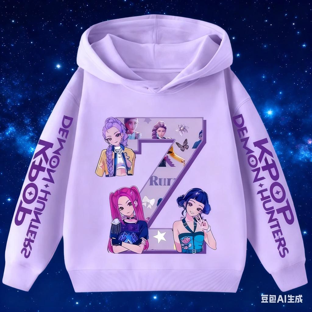 Женские худи K-Pop Охотники на демонов Худи Свитшот с капюшоном с буквами от A до Z Осенний спортивный костюм Худи Спортивная одежда Мужской пуловер Одежда
