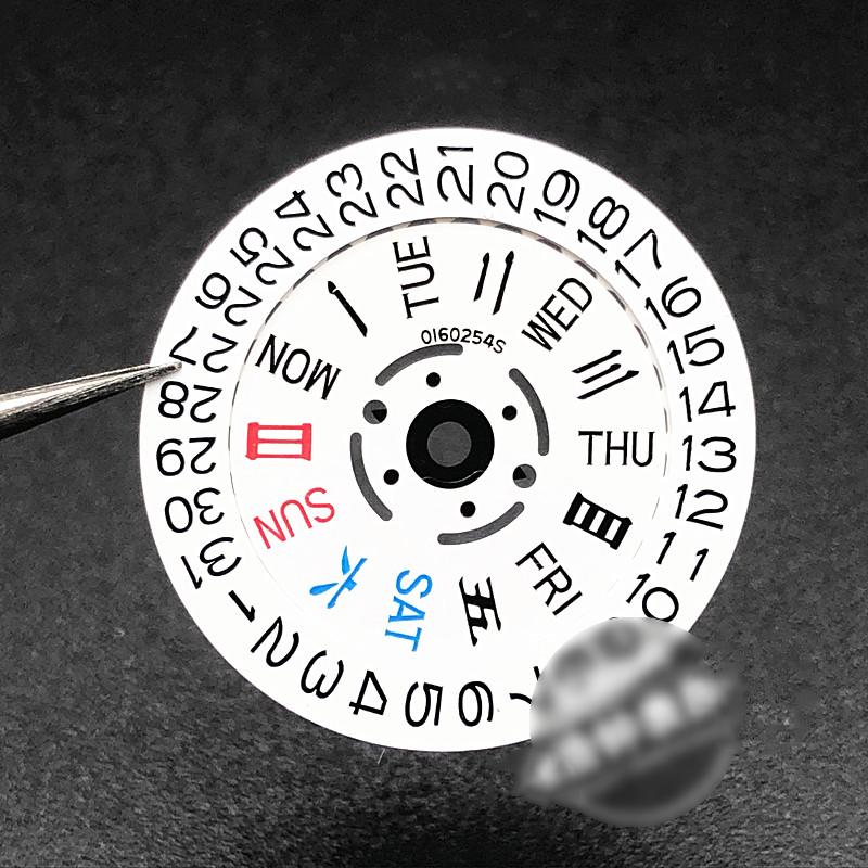 White Watch Movement Day Disc Date Wheel Dail Fits 7S26 7S36 NH35 NH36 NH37 / SKX007 SKX009 Automatic Movement