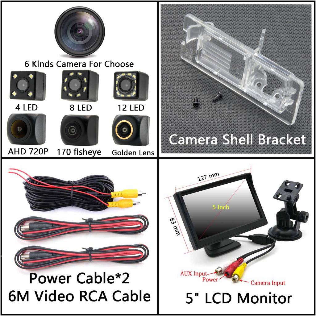 Fisheye 720P AHD Backup Reversing Rear View Camera For Renault Megane III Hatchback Laguna II III Hatchback Clio 4 Zoe Car