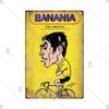 Франция BANANIA Горячий напиток Металлическая табличка Потертый Ржавчина Декоративный плакат Пин-ап Тарелка Картина Декор кухни Художественные таблички Ретро Жестяная табличка