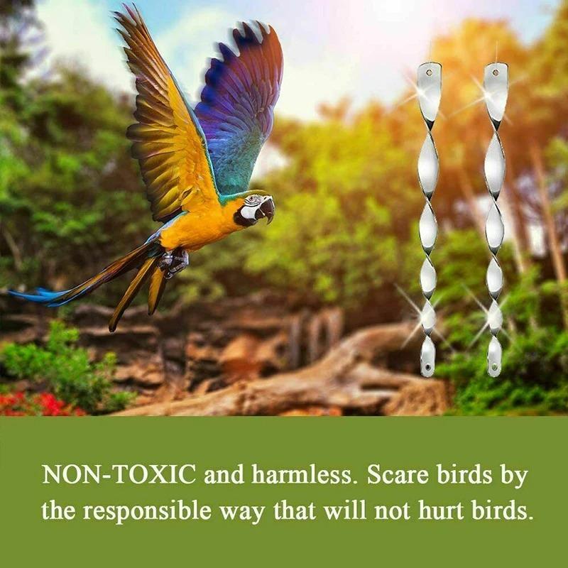 Уличный ловец птиц, водонепроницаемый, светоотражающий, сельскохозяйственный, отпугивающий палка для птиц, безопасный подвесной отпугиватель птиц, винт, садовый декор