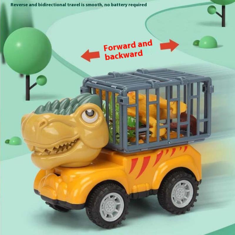 1 Set Transport Truck Toys For Boys Toddlers T-Rex Dinosaur Games Monster Truck Pull Back Dinosaur Truck Toy Car