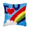 Knit DIY Rainbow Pattern Cushion Making Kits Enjoy DIY Fun With Latch Hook Kits DIY Pillowcase