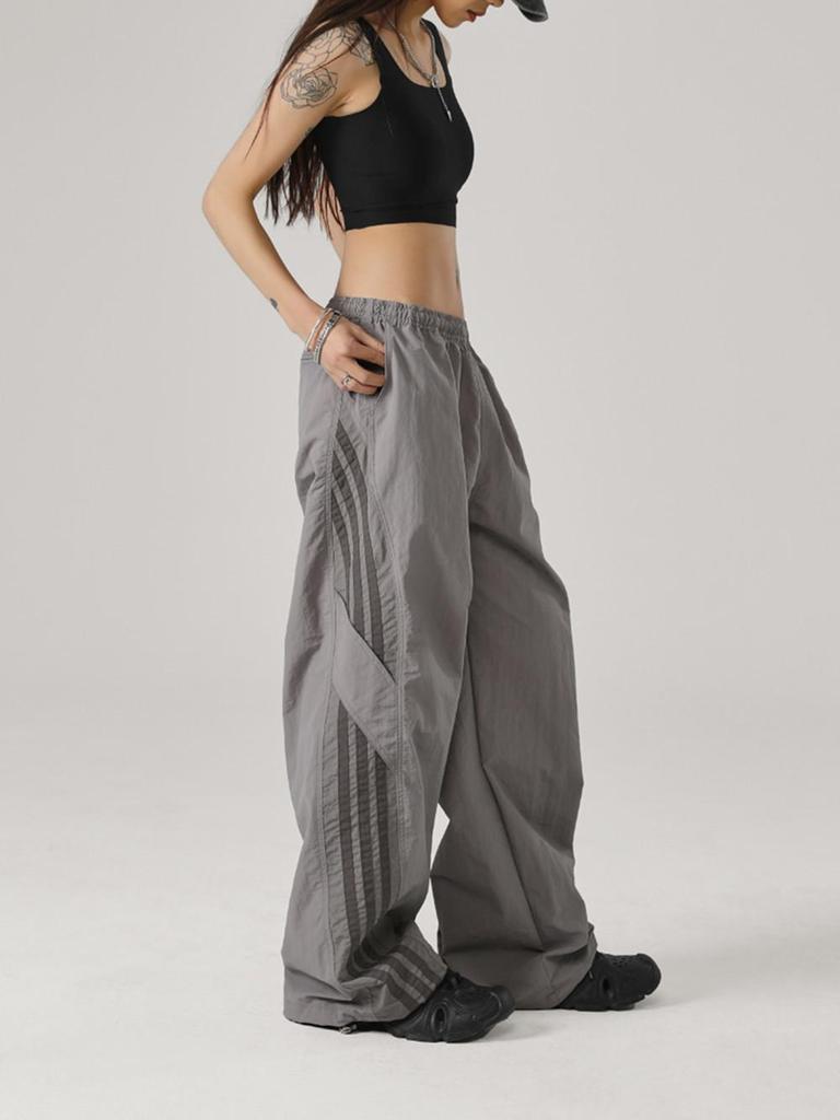 Унисекс быстросохнущие полосатые брюки Paratrooper Wide-Leg - Летняя повседневная спортивная одежда