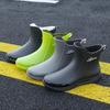 2025 новые дождевики мужские короткие водонепроницаемые резиновые ботинки повседневные сапоги для рыбалки автомойки рабочие водонепроницаемые сапоги нескользящие бархатные дождевики