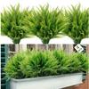 2/4 пучка искусственных растений, поддельные бостонские папоротники, кусты, искусственные кустарники, зелень, устойчивое к УФ-излучению растение для декора дома, сада, улицы, двора