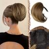 Hair Bun Hairpiece Fully Short Ponytail Bun Hair Chignon With Comb Clip Bun Updo Drawstring Bun Synthetic Hair Pieces Extension For