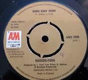 7-дюймовая пластинка HUDSON-FORD - Burn Baby Burn AMS7096 A&M Records 1974 UK Рок Б/У