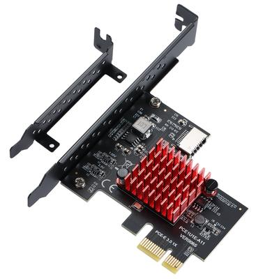YBBOTT Express Расширение 1X на USB Type E Gen2 10 Гбит/с Адаптер передней панели X1 Адаптер Поддерживает карту PCI-E, PCI-E 3.1 A-Key, Карту, 3.0 ASM3142,