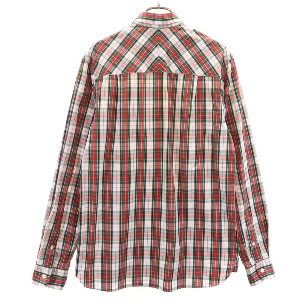 Fred Perry Рубашка в клетку с длинным рукавом на пуговицах S Красная Мужская Б/У