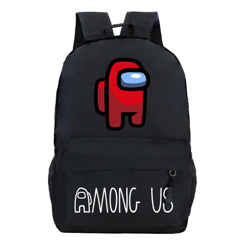 Игровые товары Among Us Мультяшный принт Школьная сумка + Сумка через плечо + Наплечная сумка Комбинация