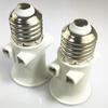 White EU Plug Connector ABS E27 To EU Plug Lamp Holder New Socket Conversion for Lamp