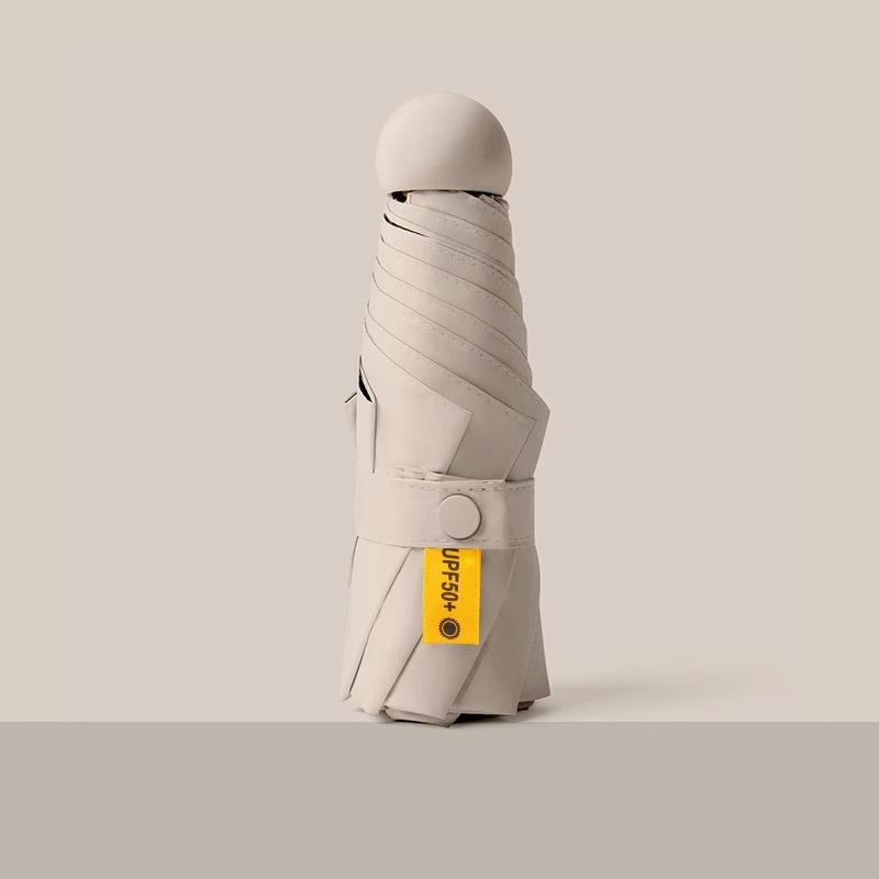 Складной зонт с УФ-защитой и черным покрытием от солнца для студентов - Двойное использование для дождя и солнца