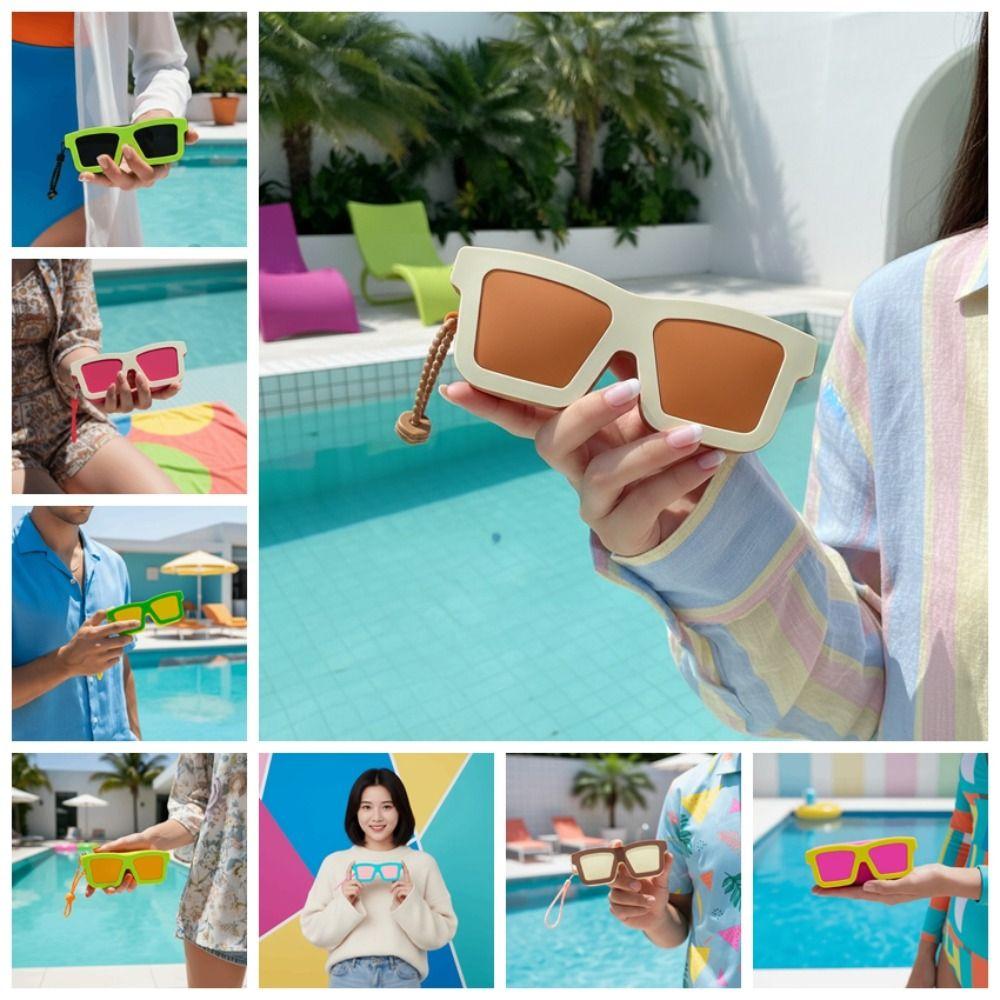 Food Grade Silicone Glasses Bag Vibrant Color Novelty Eyewear Organizer Desk Storage