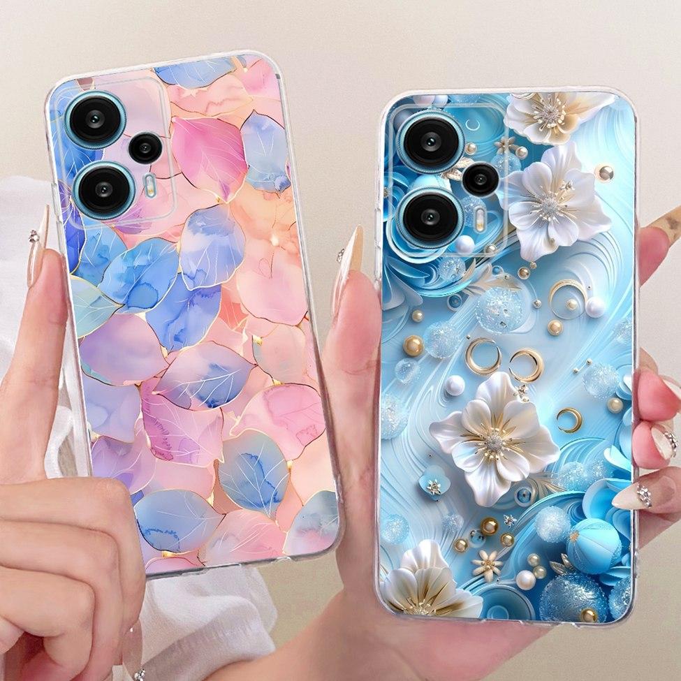 Transparent Cover For Redmi Note 12 Turbo Case Cute Cat Fashion Butterfly Funny Painted Casing 23049RAD8C