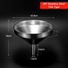 Stainless Steel Funnel Kitchen Oil Liquid Funnel Metal Funnel with Detachable Filter Wide Mouth Funnel for Canning Kitchen Tools