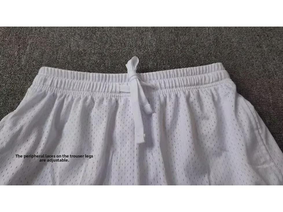 Мужские летние шорты для баскетбола с тремя очками 2024 года — быстросохнущие, высокоэластичные, дышащие, ниже колена, имитация двухкомпонентного дизайна