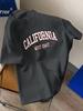 Мужской креативный топ с графическим принтом California, повседневная футболка с коротким рукавом и круглым вырезом, мужская одежда