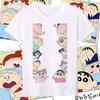 Crayon Shin Chan All Characters Print T Shirt Unisex Women Cute Cartoon Casual Short Sleeve Anime Tee Top