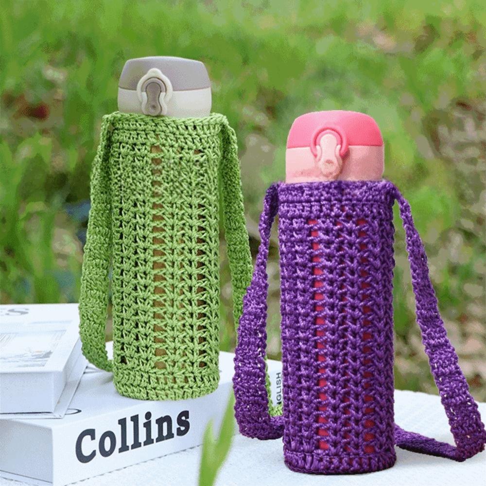 Reusable Water Bottle Carrier Bag Handmade Cup Sleeve Pouch Thermos Cup Sleeve Water Bottles