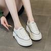 9978 кожаные белые туфли женские весенние новые на толстой подошве удобные нескользящие универсальные спортивные из коровьей кожи повседневные кеды