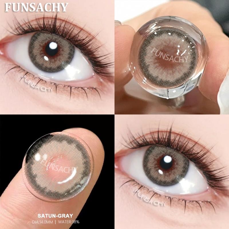 FUNSACHY 1 Pair Blue Contact Lenses for Eyes Natural Colored Contact Blue Eyes Lenses Korean Contacts Lenses Yearly Green Pupil