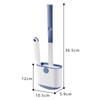 Toilet Brush Bundle Wall Mounted Toilet Brush with Drain Holder Bpa-free Silicone Flat Head Flexible Soft Bristles Cleaning Brush